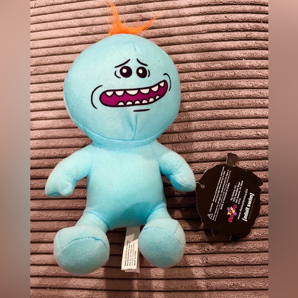 Mr. Meeseeks Plush -  From Rick and Morty - 10" - Official License - Toy Factory